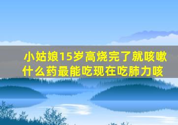 小姑娘15岁高烧完了就咳嗽 什么药最能吃现在吃肺力咳